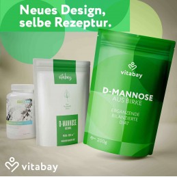 Vitabay D-Mannose pudra 100 g - Suport tract urinar si confort microbian Beneficii D-Mannose: menținerea eficienței antibioticel
