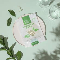 Vitamin D3 4000IU 120 Capsule moi, Raw Powders O vitamină D3 liposolubilă ajută la absorbția calciului și fosforului în organism