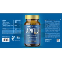 Apatil Max – 60 Capsule, Hiro.Lab Ingrediente active extrem de concentrate care susțin îmbunătățirea stării de spirit și amelior