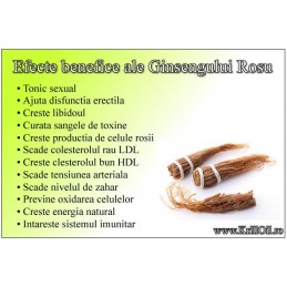 BelleBio Ginseng Rosu BIO 120 Capsule – Energie & Potenta Beneficii Ginseng Rosu Bio, Ginseng Rosu Coreean: tonic sexual, ajuta 