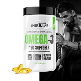 Omega 3 1000mg – 120 Capsule moi, Hiro.Lab Omega-3 de la Hiro.Lab este o doză concentrată de acizi grași EPA și DHA sănătoși, îm