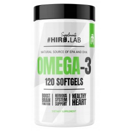 Omega 3 1000mg – 120 Capsule moi, Hiro.Lab Omega-3 de la Hiro.Lab este o doză concentrată de acizi grași EPA și DHA sănătoși, îm