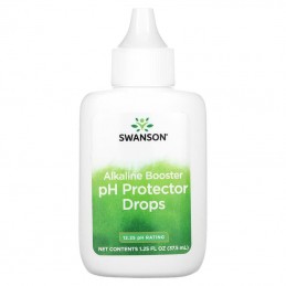 Alkaline Booster pH Protector Picaturi 12.25 pH - 37.5 ml, Swanson Mențineți nivelul pH-ului sub control cu ​​picăturile Swanson