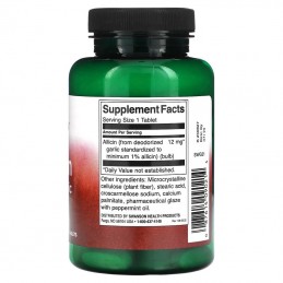 Allicin pur din Usturoi 12 mg 100 Tablete, Swanson Cu puterea sa de a maximiza circulația sănătoasă și fluxul sanguin, alicina a