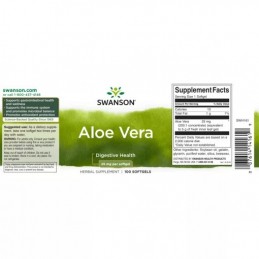 Aloe Vera Extract 25 mg 100 Capsule moi, Swanson Calmează-ți și hrănește-ți tractul digestiv cu Swanson Aloe Vera. Deși majorita