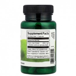 Swanson Avena Sativa 400mg 60 Capsule – Stres, Libido & Relaxare Swanson Full Spectrum Green Oat Grass utilizează partea verde d