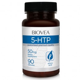 Biovea 5-HTP 50 mg 90 capsule (Serotonina, pentru insomnie) Beneficii 5-HTP: ajuta la atenuarea anxietatii si stresului, creste 