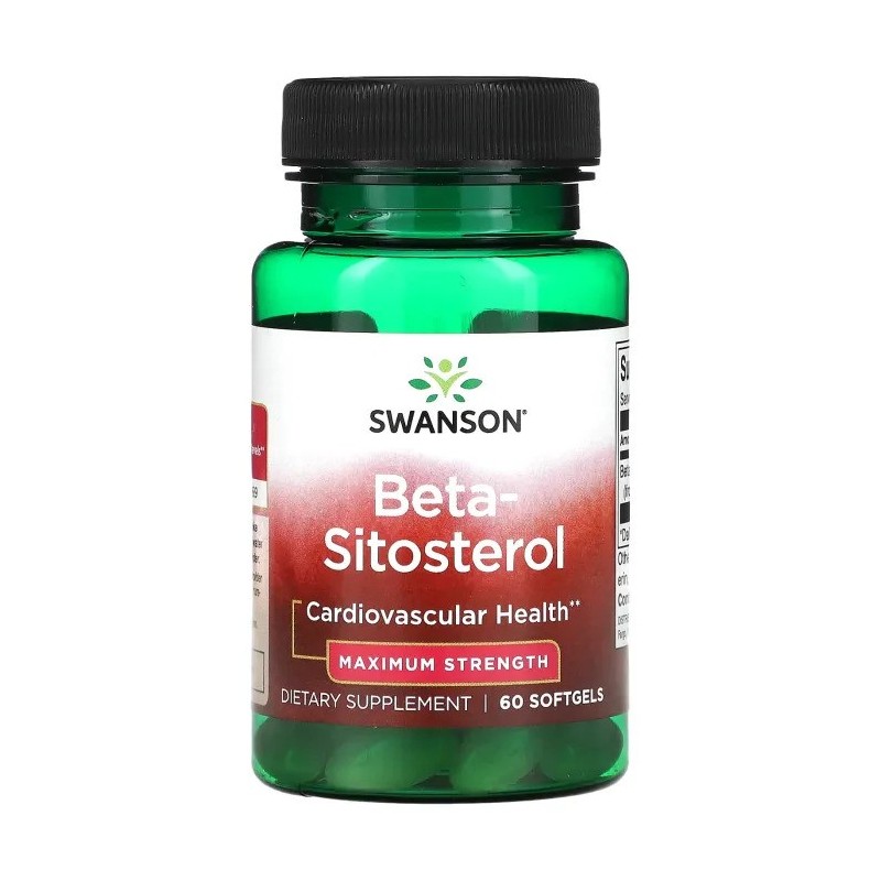 Swanson Beta Sitosterol Putere Maxima 60 Capsule – Prostata Susține sănătatea imunitară
Oferă sprijin pentru sănătatea cardiovas