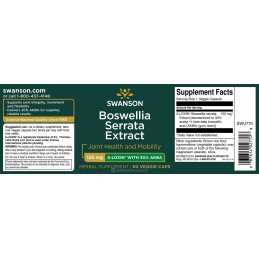 Boswellia Serrata Extract 125 mg, 60 Capsule, Swanson Extractul Swanson - Boswellia Serrata este un supliment alimentar special 