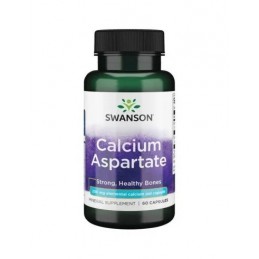 Calciu Aspartate 200 mg 60 Capsule, Swanson Aspartatul de calciu oferă rate de absorbție fără precedent
200 mg de calciu element
