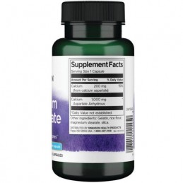 Calciu Aspartate 200 mg 60 Capsule, Swanson Aspartatul de calciu oferă rate de absorbție fără precedent
200 mg de calciu element