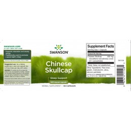 Swanson Chinese Skullcap 90 Capsule – Calm & Anxietate Promovează o relaxare sănătoasă cu scuteca chinezească Swanson! Scutelari