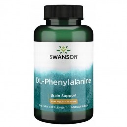 DL-Phenylalanine - DL-Fenilalanină 500 mg 100 Capsule, Swanson Obțineți un impuls nutrițional cu Swanson DL-Fenilalanină (DLPA)!