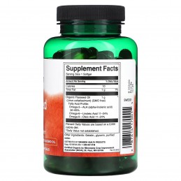Flaxseed Oil (Ulei seminte de in) 1000 mg 100 Capsule, Swanson Fiecare capsulă moale conține un raport de 4:1 de acizi grași ome