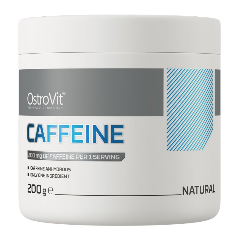 Caffeine pudra 200 grame, OstroVit Beneficii Cofeina: ajuta la accelerarea metabolismului, stimuleaza, adauga energie, sprijina 