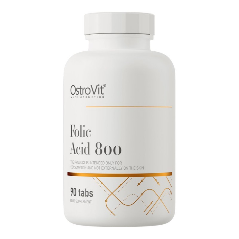 Folic Acid 400 mcg 90 tablete, OstroVit Beneficii acid folic: este esential pentru sanatatea celulelor rosii din sange si pentru