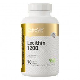 Lecitina 1200 mg 70 Capsule, OstroVit Beneficii Lecitina: Lecitina construiește fiecare celulă a corpului nostru, contribuie la 