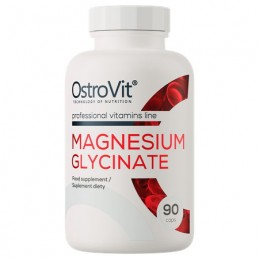Magneziu Glicinat - Magnesium Bisglycinate, 90 Capsule, OstroVit OstroVit Magnesium Bisglycinate este un supliment alimentar de 