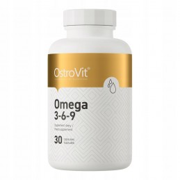 Omega 3-6-9 400mg 30 Capsule moi (Ulei de peste), OstroVit OMEGA 3-6-9 beneficii: Sprijină sănătatea inimii si un nivel sănătos 