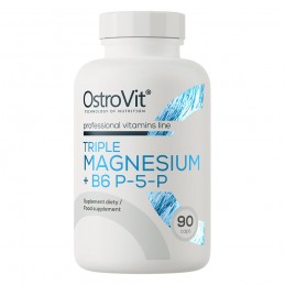 Triple Magnesium + B6 P-5-P 90 Capsule, OstroVit Beneficii magneziu- regleaza tensiunea arteriala, amelioreaza migrenele, amelio