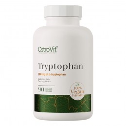 Tryptophan VEGE, L-Triptofan, 90 Capsule, OstroVit Beneficii Triptofan: tulburare somn și insomnie, in caz de depresie, anxietat