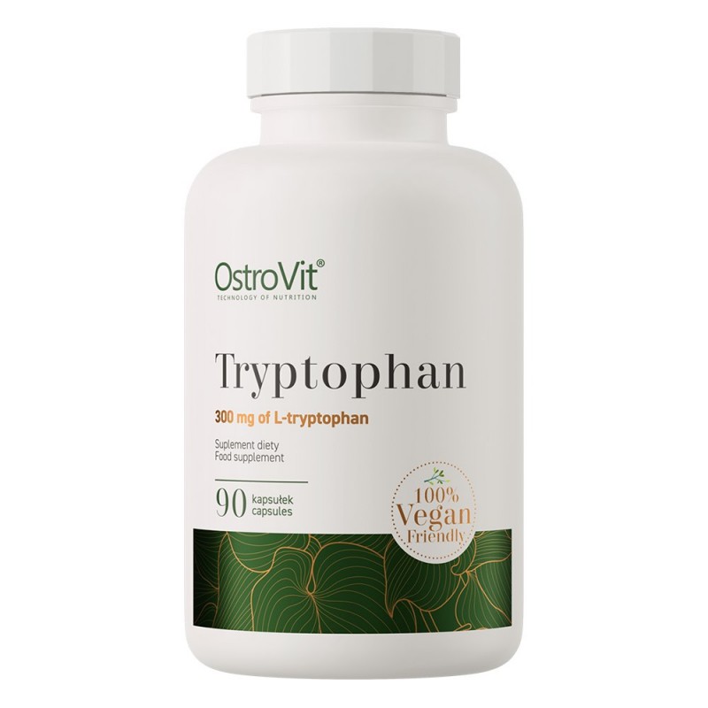 OstroVit Tryptophan Vege 500 mg 90 capsule - Relaxare, Somn si Stare buna Beneficii Triptofan: tulburare somn și insomnie, in ca