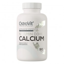 Vitamina D3 + K2 + Calciu 90 Pastile, OstroVit Vitamina D3 + K2 + Calciu beneficii: creste mineralizarea oaselor si a dintilor, 