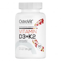 OstroVit Vitamina D3 + K2 90 Tablete – Oase & Imunitate Vitamina D3 K2 este o compoziție de vitamine derivate din materii prime 