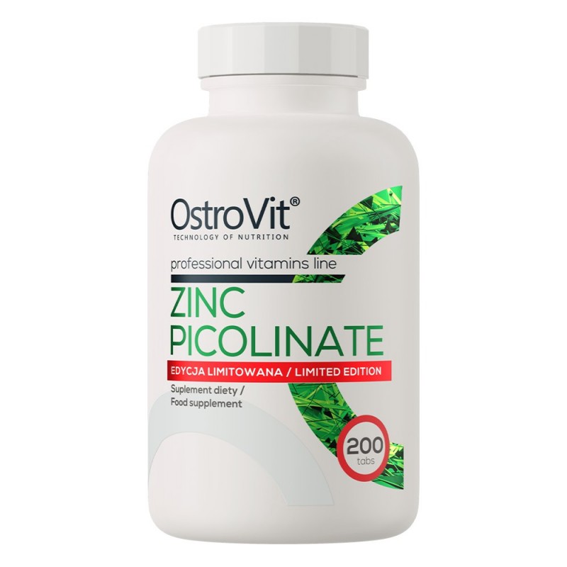 OstroVit Zinc Picolinate 200 Tablete – Imunitate & Piele Beneficii Zinc: se absoarbe usor in organism, imbunatateste sistemul im