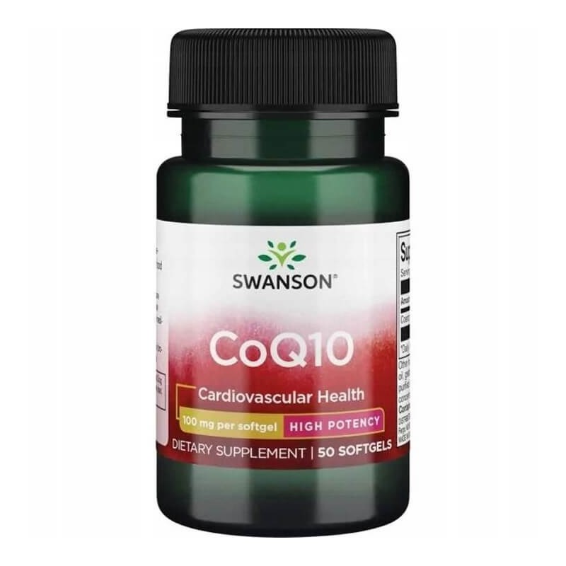 Swanson Coenzima Q10 100 mg – 50 Capsule – Energie & Sanatate Cardiaca Beneficii Coenzima Q10: este un supliment alimentar usor 