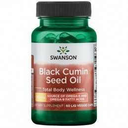 Black Cumin Seed Oil (Ulei chimen negru) 500 mg 60 Capsule, Swanson Beneficii: Susține sănătatea digestivă, Ajută la susținerea 