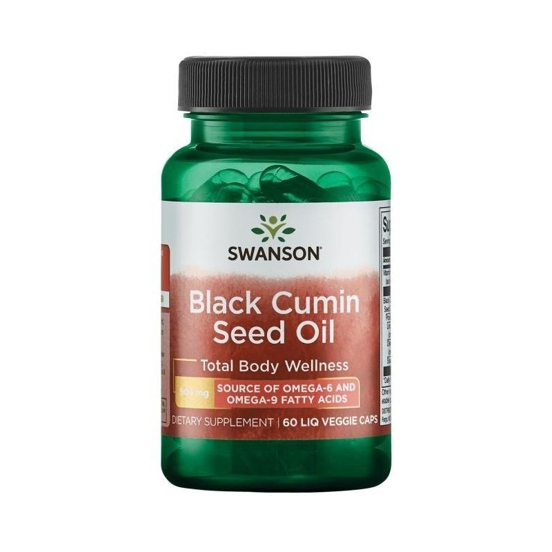 Swanson Ulei de Chimen Negru 500 mg – 60 Capsule – Imunitate si Antiinflamator Natural Beneficii: Susține sănătatea digestivă, A