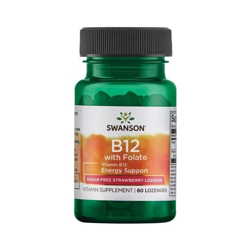 Vitamin B12 + Folate 1000 mcg 60 Drajeuri, fara zahar, Swanson Aceasta vitamina este, de fapt, un nutrient fundamental care ajut