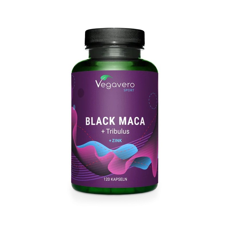Vegavero Black Maca + Tribulus 120 Capsule – Libidou & Energie Beneficii Maca si Tribulus: ajuta la cresterea libidoului, benefi