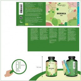 Vegavero Moringa BIO 600mg 270 Capsule – Energie & Antioxidant Moringa Bio beneficii: contine antioxidanti si compusi antiinflam