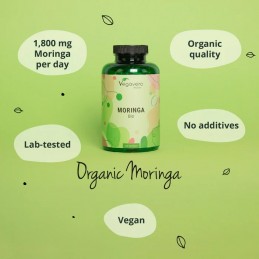 Moringa Bio 600 mg 270 Capsule, Vegavero Moringa Bio beneficii: contine antioxidanti si compusi antiinflamatori, echilibreaza ho