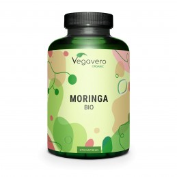 Vegavero Moringa BIO 600mg 270 Capsule – Energie & Antioxidant Moringa Bio beneficii: contine antioxidanti si compusi antiinflam