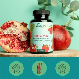 Colagen Vegan Complex 120 Capsule, Vegavero Colagen Vegan reprezinta un supliment alimentar care ajuta la intarirea sintezei fib