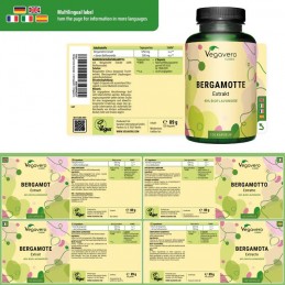 Bergamot Extract 625 mg 120 Capsule, Vegavero BENEFICII BERGAMOT: poate reduce nivelul de cortizol (hormonul stresului), favoriz