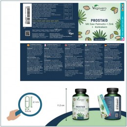 Vegavero Prostaid Prostate Complex 180 capsule - Prostata si Confort urinar Beneficii Prostate: ameliorator naturist prostata, s