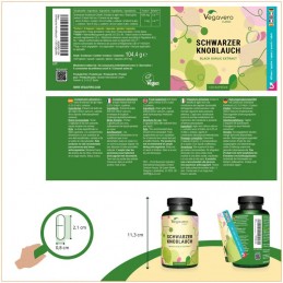 Vegavero Usturoi Negru 120 Capsule – Suport Colesterol & Inima Beneficii Extract Usturoi Negru: imbunătățește funcția imunitară,