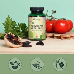 Vegavero Usturoi Negru 120 Capsule – Suport Colesterol & Inima Beneficii Extract Usturoi Negru: imbunătățește funcția imunitară,
