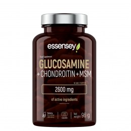 Glucozamina + Condroitina + MSM 2600 mg 120 Capsule, Essensey ESSENSEY Glucozamină+Condroitină+MSM 2600 mg este un produs specia