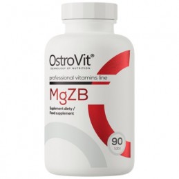 MgZB, Magneziu + Zinc + Vitamina B6 90 Tablete, OstroVit MgZB beneficii: Componentele produsului ajută la menținerea oaselor săn