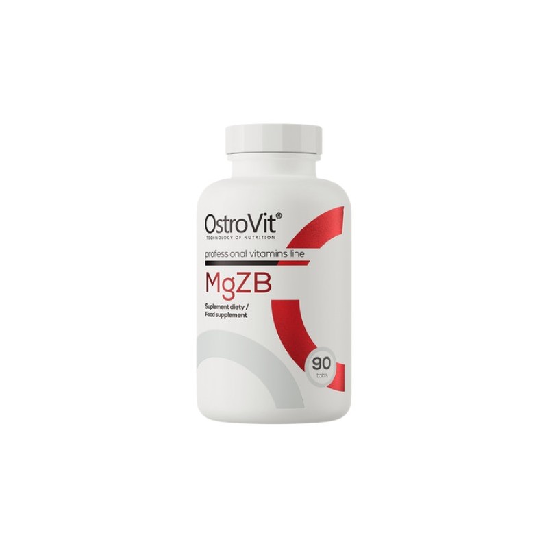 MgZB, Magneziu + Zinc + Vitamina B6 90 Tablete, OstroVit MgZB beneficii: Componentele produsului ajută la menținerea oaselor săn
