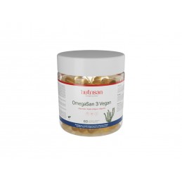Omega 3 Vegan din alge cu DHA si EPA – Nutrisan OmegaSan 3 | 60 capsule Omega 3 vegan din alge cu 500 mg DHA + EPA/capsulă. Fără