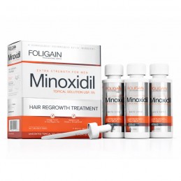 Foligain Minoxidil 5% – Regenerarea Parului pentru Barbati (3 luni) Solutie topica cu minoxidil 5%, destinata ingrijirii parului