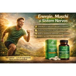 Magneziu Malat Vitabay 1000 mg – 180 Tablete Vegan | Absorbtie Superioara Beneficii Magneziu Malat Vitabay 1000 mg


⚡ Contribui