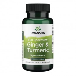 Swanson Ginger & Turmeric Ghimbir Turmeric 60 Capsule Swanson Ginger &amp; Turmeric 60 capsule – formulă naturală pentru digesti