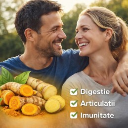 Swanson Ginger & Turmeric Ghimbir Turmeric 60 Capsule Swanson Ginger &amp; Turmeric 60 capsule – formulă naturală pentru digesti